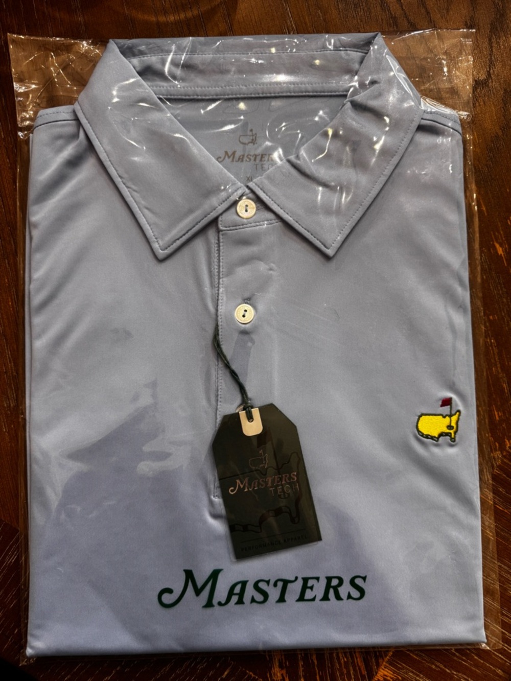 Masters 2026 NWT Light Blue Men's Polo Shirt Augusta National Masters Tech XL